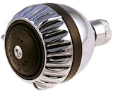 Chrome Shower Pro Massage Showerhead with pressure compensating flow controller, low flow 2.0gpm