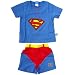 《スーパーマン/SUPER MAN》キッズコスプレ上下セット（半袖Tシャツ+半パン）マント付き☆キャラクターグッズ通販☆【Lサイズ】