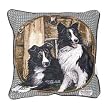 Border Collie Dog Animal Decorative Throw Pillow 17" x 17"