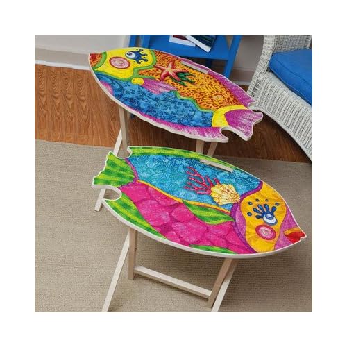 Coastal Delights Fish Shaped TV Tray Breakfast Trays