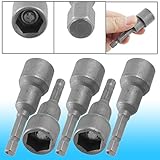 uxcell ドライバー　ロング　ヘキサ　マグネチック　パワー　9/16"　ソケット　ナット　　セッター 65mm　5本入り