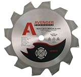 Avenger AV-12012 Rescue saw Blade, 12-inch by 12 tooth, 1-inch arbor with 20mm adapter bushing, C-3, FTG