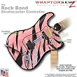 Zebra Stripes Pink WraptorSkinz Skin fits Rock Band Stratocaster Guitar for Nintendo Wii, XBOX 360, PS2 & PS3 (GUITAR NOT INCLUDED)
