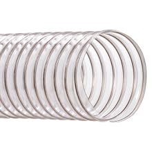 Hi-Tech Duravent CVD Series PVC Duct Hose, Wire Reinforced, Clear, 2" ID, 25' Length