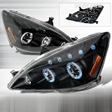 03-05 Honda Accord Projector Headlight Black