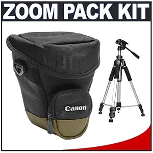 Canon Zoom Pack 1000 Holster Case + Tripod for EOS 5D, 7D, 40D, 30D, 50D, T1i, XS, XSi, Digital Rebel, Rebel XT & Rebel XTi Digital SLR Cameras