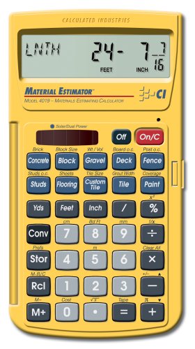Calculated Industries 4019 Materials Estimating Calculator Calculated Industries 4019 Materials Estimating Calculator
