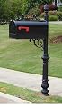 The Hampton Aluminum Mailbox and Post System, Black
