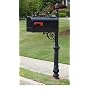 The Hampton Aluminum Mailbox and Post System, Black