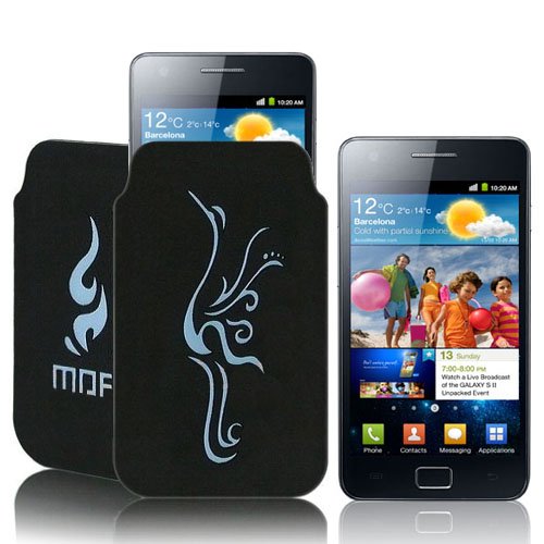Mofi New Desirful Ledertasche für Samsung Galaxy S II, CRANE