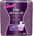 Poise Hourglass Shape, Moderate Absorbency Incontinence Pads, Regular Length, 54ct