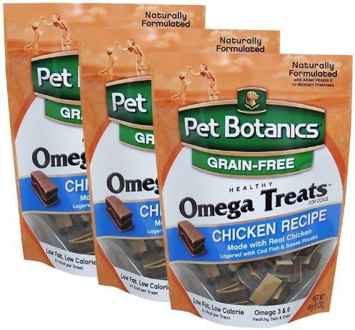 3 Pack Pet Botanics Healthy Omega Treats - Chicken (Three 5 oz packages) Total 15 oz by Cardinal Pet Care