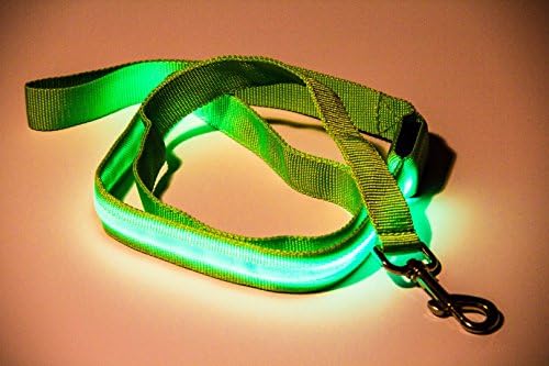 Paradise For Pets LED Green Safety Dog Leash with Three Flashing Modes