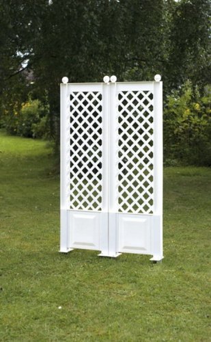 KHW 11204 Rank- und Sichtschutz-Spalier, 2-er Set 140 x 43 cm, wei&szlig; Preisvergleich