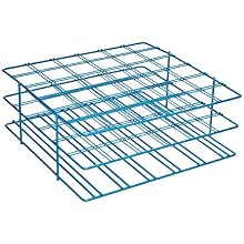 Bel-Art Scienceware 187940002 Blue Epoxy-Coated Steel Poxygrid 50mL Centrifuge Tube Rack, 9" Length x 9" Width x 3-1/2" Height, 36 Places