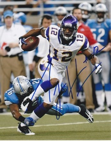 Percy Harvin Autographed/Hand Signed Minnesota Vikings 8x10 Photo