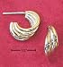 Sterling Silver Two Tone Small Four Tubular 3/4 Inch Offset Hoop Earrings