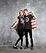 4th of July Vintage Distressed USA Flag Racerback Women's Tank Top