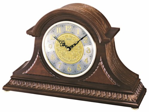 Seiko Dark Brown Oak Tambour Mantel Clock Seiko Dark Brown Oak Tambour Mantel Clock