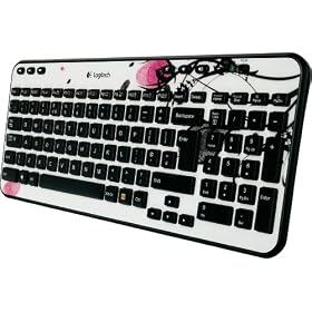 Logitech K360 Wireless Keyboard - Fingerprint Flowers