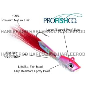 ProFish Saltwater Fishing Lure Bucktail 1.5oz Shrimp