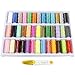 Wisehands 39 Spools Rainbow Polyester Sewing Thread Box Kit Set for Quilting Stitching and Hand Sewing Multicolor