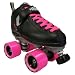 Sure Grip Boxer Black Boots with Pink Wheels and Pink Laces Mens Boys Ladies Womens Girls Kids Childrens Youth Quad Speed Roller Derby Skating Skates