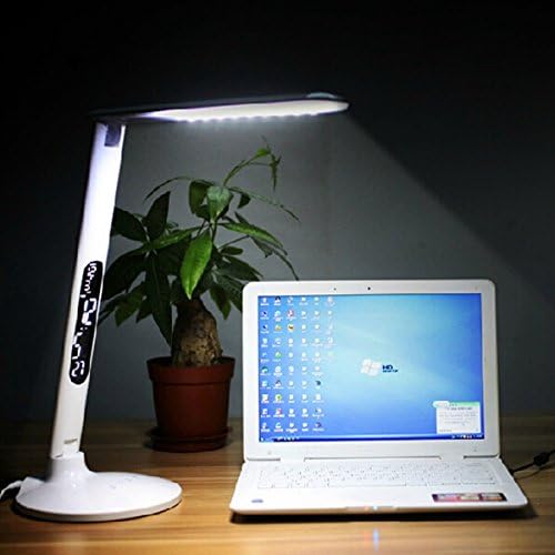 10W LED Touch Dimmable Folding Table Lamp With Calendar Alarm Clock
