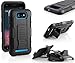 BLU Studio 5.5 Case, RANZ Black Rugged Impact Armor Hybrid Kickstand Cover with Belt Clip Holster Case For BLU Studio 5.5 D610a