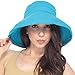 Simplicity Women's Cotton Summer Beach Sun Hat with Wide Fold-Up Brim