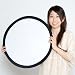 丸レフ板56cm　22インチ　シルバーホワイト　折りたたみ可能　(22807)