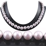 AugustinaJewelry Single Strand 18 Inch 8MM Pink Shell Pearl Necklace