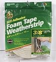 Duck 392853 3/8-Inch-by-3/4-Inch-by-10-Feet PVC Foam Weatherstrip Tape