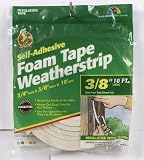Duck 392853 3/8-Inch-by-3/4-Inch-by-10-Feet PVC Foam Weatherstrip Tape