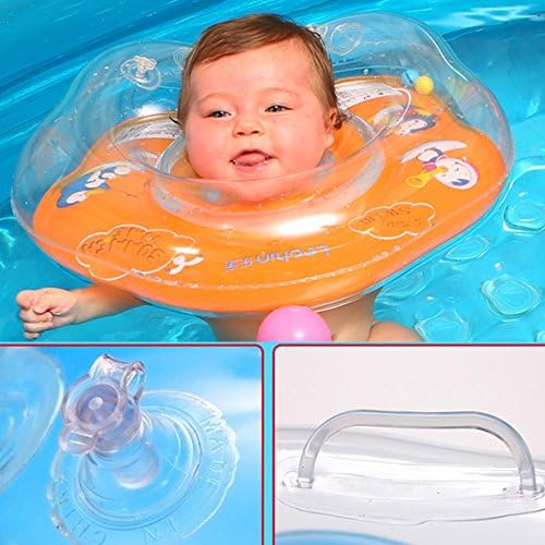 Justtrue Baby's Green PVC Safety Swimming Neck Ring (Rondom Color)