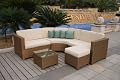 Amazing Rio Petite Outdoor or Conservatory Corner Sofa Set in Bronze Weave Rattan Lounger Garden Set by The Home Furniture Store