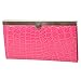 Je Veux Croc Print Frame Clutch Wallet
