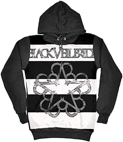 Punkpassion Women's Black Veil Brides Unisex Men Women Black Sweatshirt Hoodie X-Large