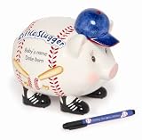 Mud Pie Baby Little Slugger Personalized Bank with Marker