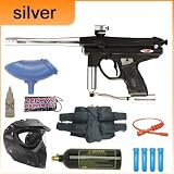 Pirhana Rampage Electronic GTI+ Paintball Gun Silver Package