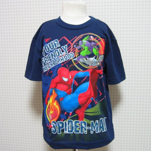 SPIDERMAN（スパイダーマン）半袖Tシャツ（ネイビー）