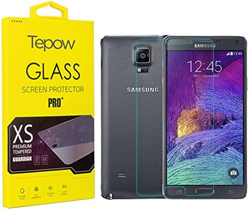 Tepow 9H Hardness HD Clarity Rounded Edges Scratch-free Bubble-free Tempered Glass Screen Protector for Samsung Galaxy Note 4