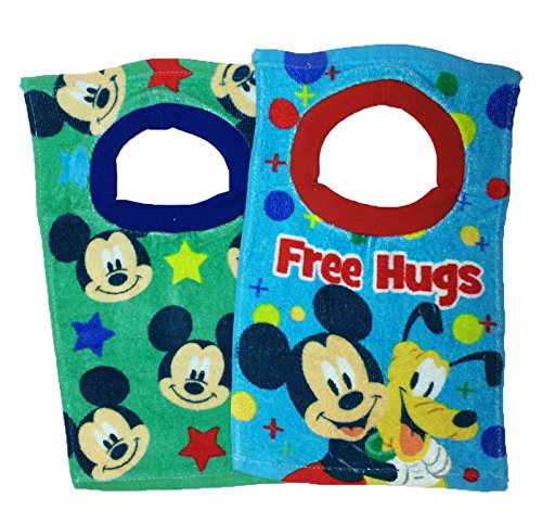 Disney Mickey Mouse Pluto Toddler Baby Boys 2 Pack Bibs