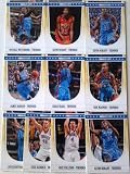 2011-12 Panini Hoops Oklahoma City Thunder Team Set 10 Cards - Durant (3), Westbrook, Ibaka, Maynor, Harden, Aldrich, and More