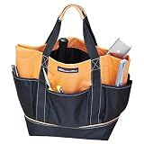 ( お徳用 10個セット) DBLTACT トートバッグ(作業バッグ) 底面足付き DT-TB オレンジ×ブラック 〔DIY用品 大工道具 アウトドア〕