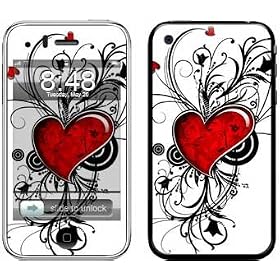 My Heart Design Decorative Skin Decal Sticker for Apple 3G iPhone/ Apple iPhone 3GS 3G S