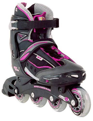 Childrens Toyshop  Toys : Xcess MX S405 Inline Skates - Pink Trim - Size UK5