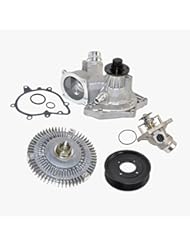 Automotive Parts and Accessories: BMW Water Pump Fan Clutch Thermostat Pulley Kit Premium V8 (4pcs) - KOOLMAN