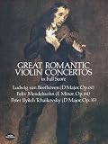 Great Romantic Violin Concertos in Full Score (Dover Music Scores)