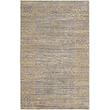 UPC 889048000070 product image for Safavieh Valenica Collection VAL104E Grey and Gold Polyester Area Rug, 4 feet by | upcitemdb.com